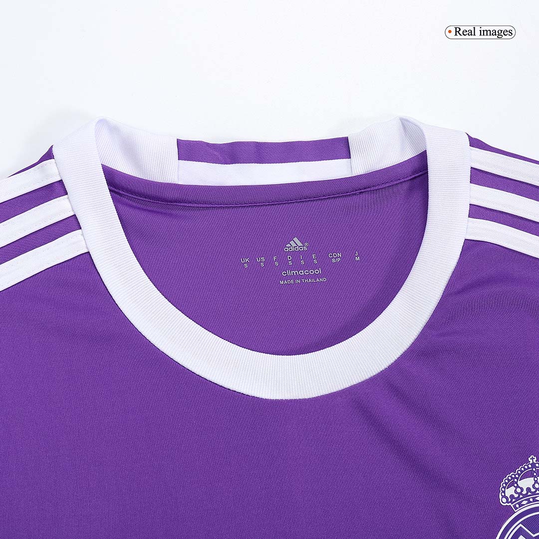 Real Madrid BENZEMA #9 Away Soccer Jersey Retro 2016/17 - Long Sleeve