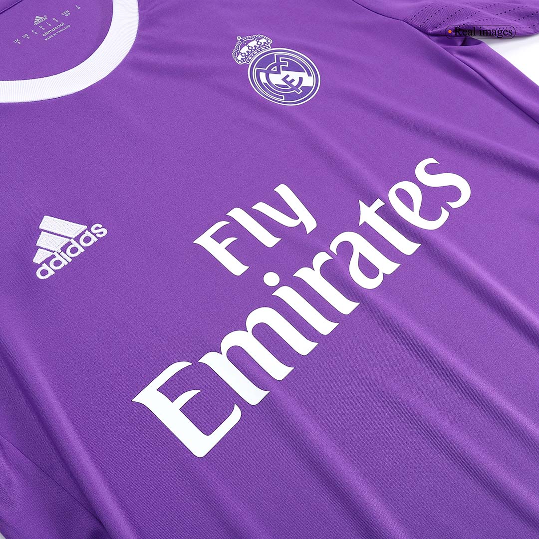 Real Madrid BENZEMA #9 Away Soccer Jersey Retro 2016/17 - Long Sleeve