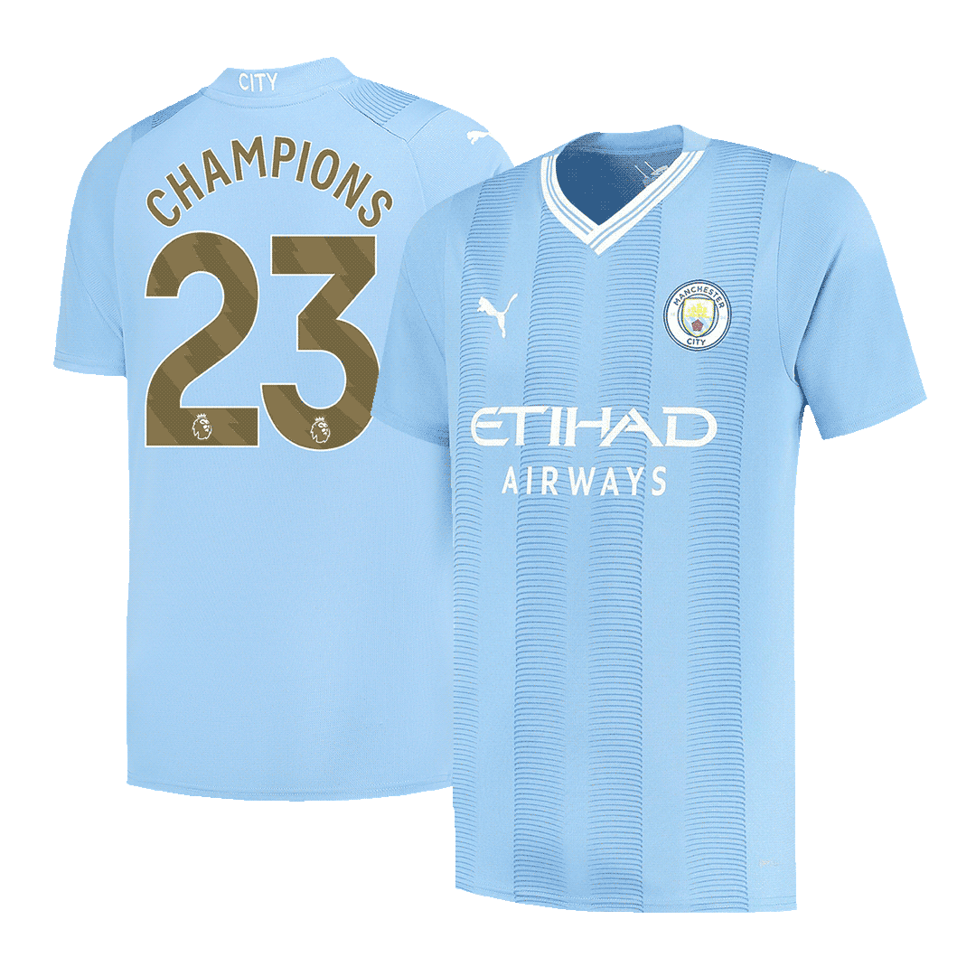 Manchester City CHAMPIONS #23 Home Jersey 2023/24