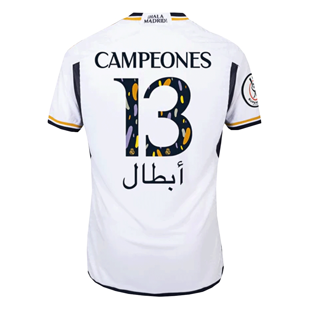 Campeones Supercopa Real Madrid CAMPEONES #13 Home Jersey Authentic 2023/24