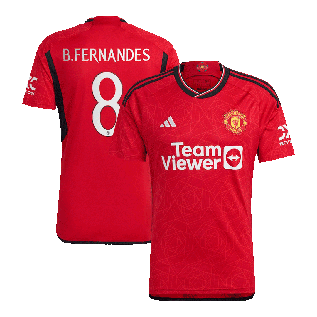 Manchester United B.FERNANDES #8 Home Jersey 2023/24 - UCL Edition