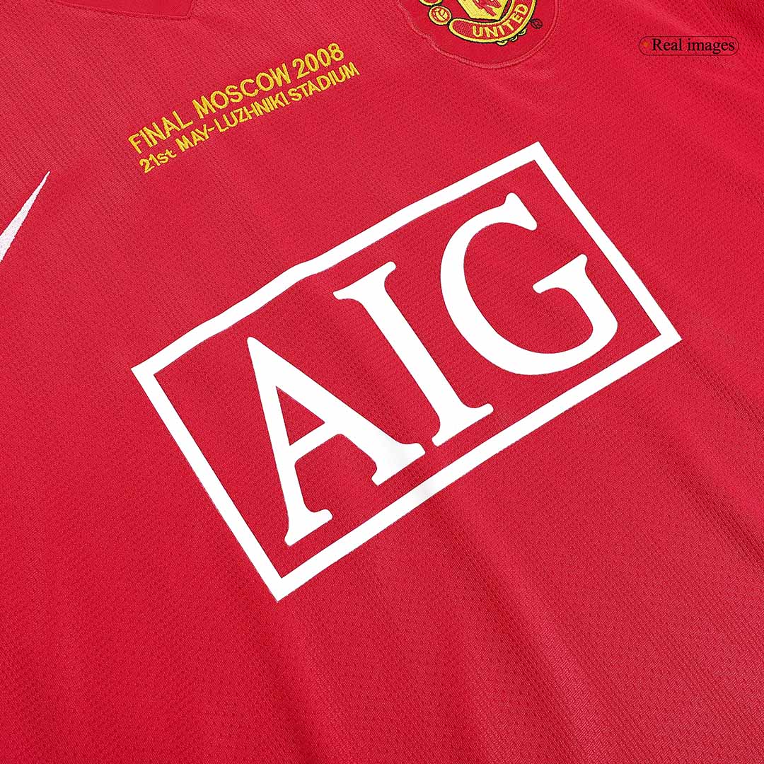 Manchester United Home Jersey Retro 2007/08 - Long Sleeve - UCL Final