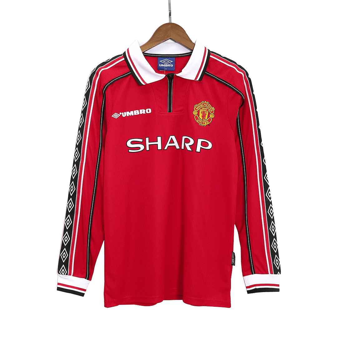 Manchester United Retro Football Jerseys Home 1998/99 - Long Sleeve