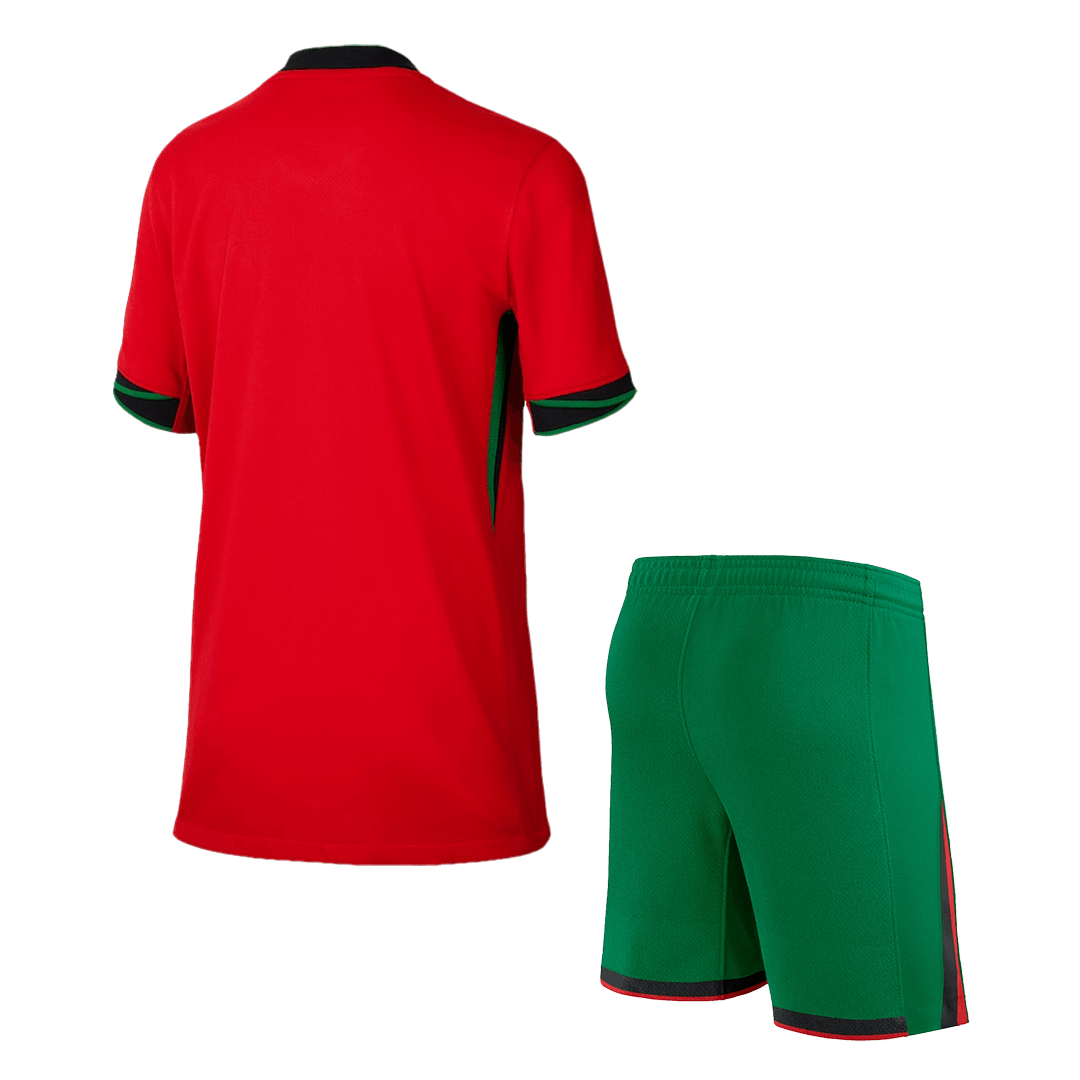 Portugal Home Jersey Kit EURO 2024 Kids(Jersey+Shorts)