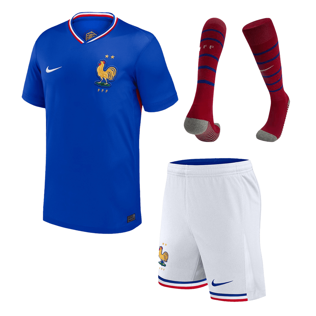 France Home Jersey Kit EURO 2024 (Jersey+Shorts+Socks)