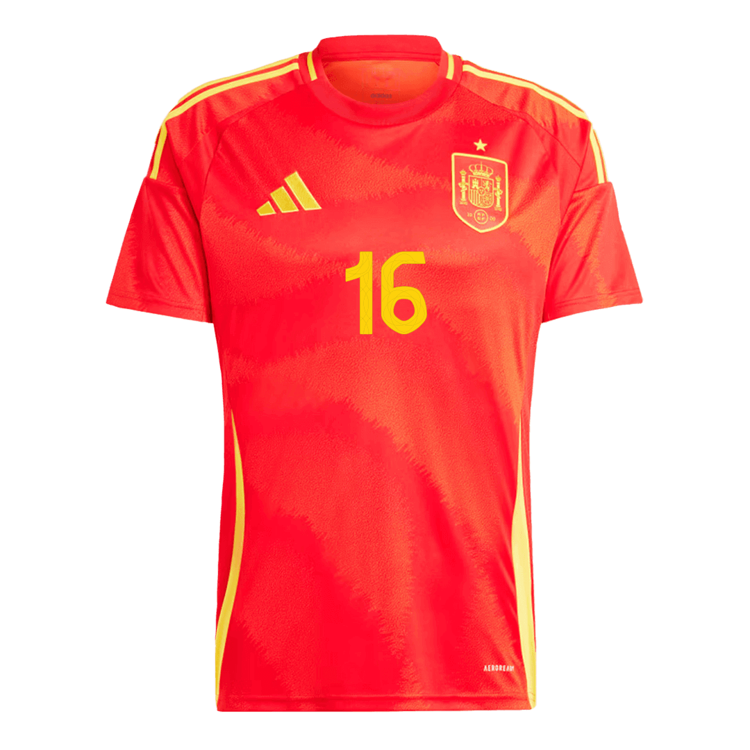 Spain RODRIGO #16 Home Jersey EURO 2024