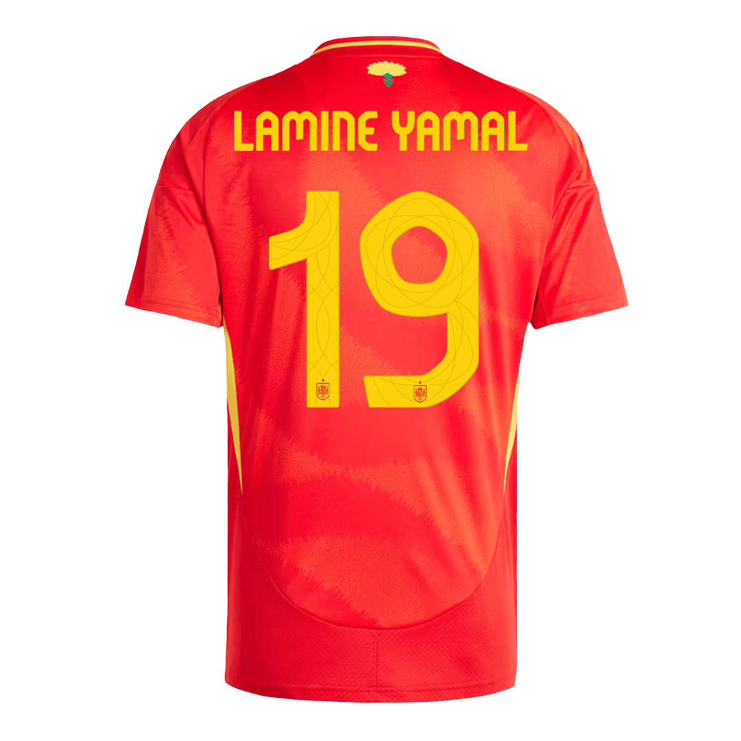 Spain LAMINE YAMAL #19 Home Jersey EURO 2024
