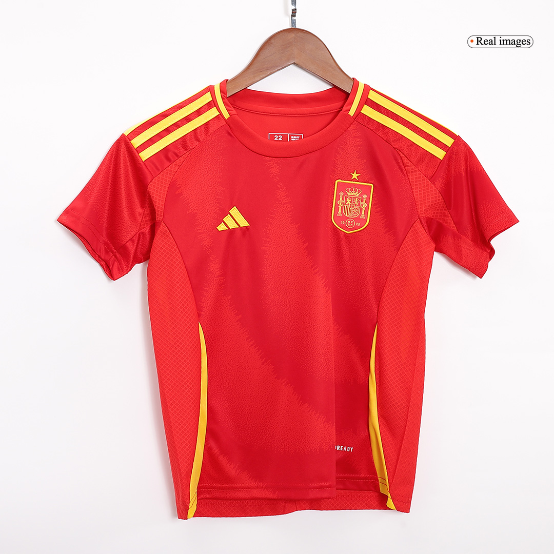 Spain Home Jersey Kit EURO 2024 Kids(Jersey+Shorts)