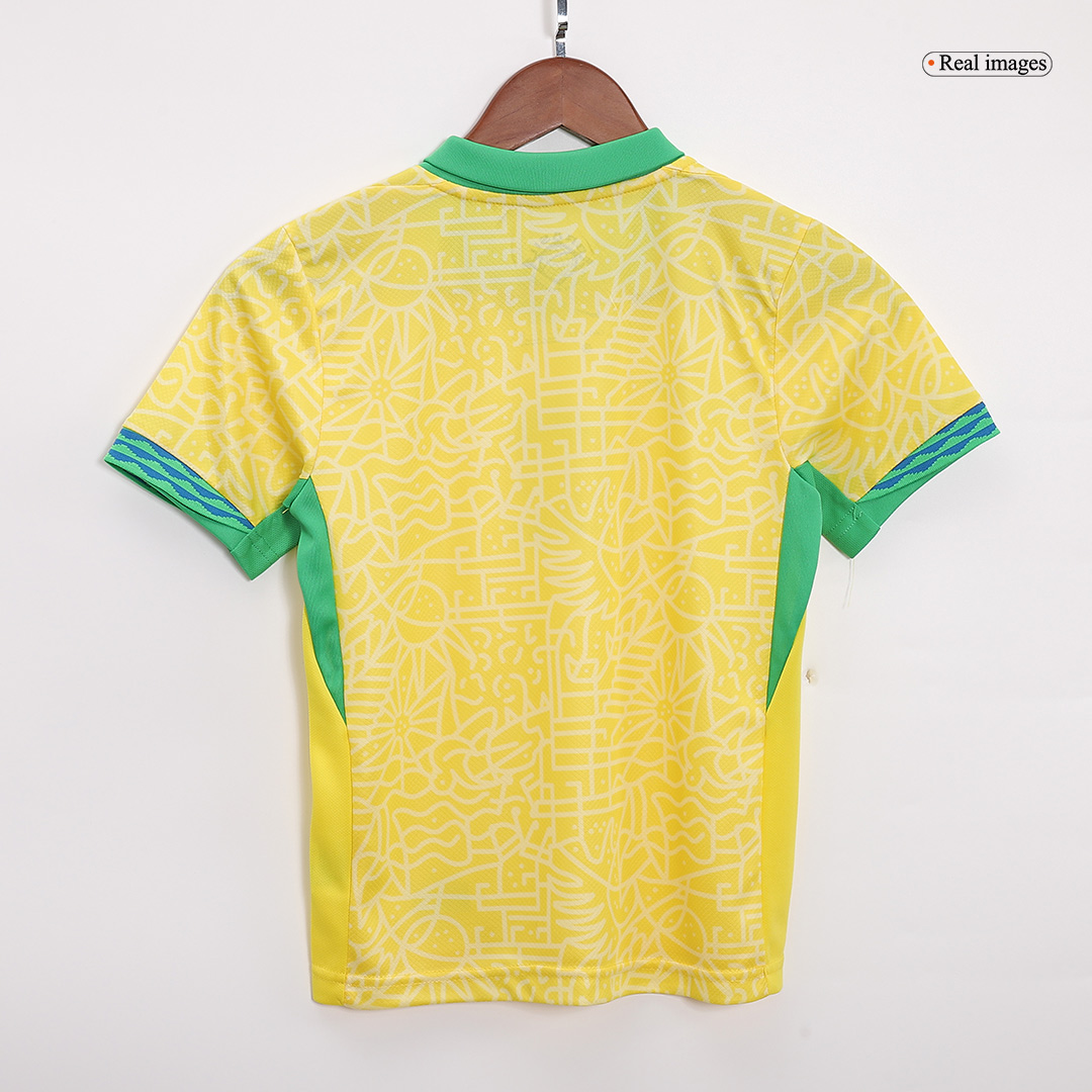 Brazil Home Jersey Kit Copa America 2024 Kids(Jersey+Shorts)