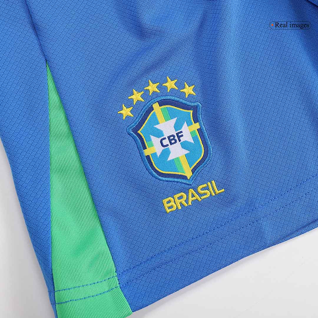 Brazil Home Jersey Kit Copa America 2024 Kids(Jersey+Shorts)