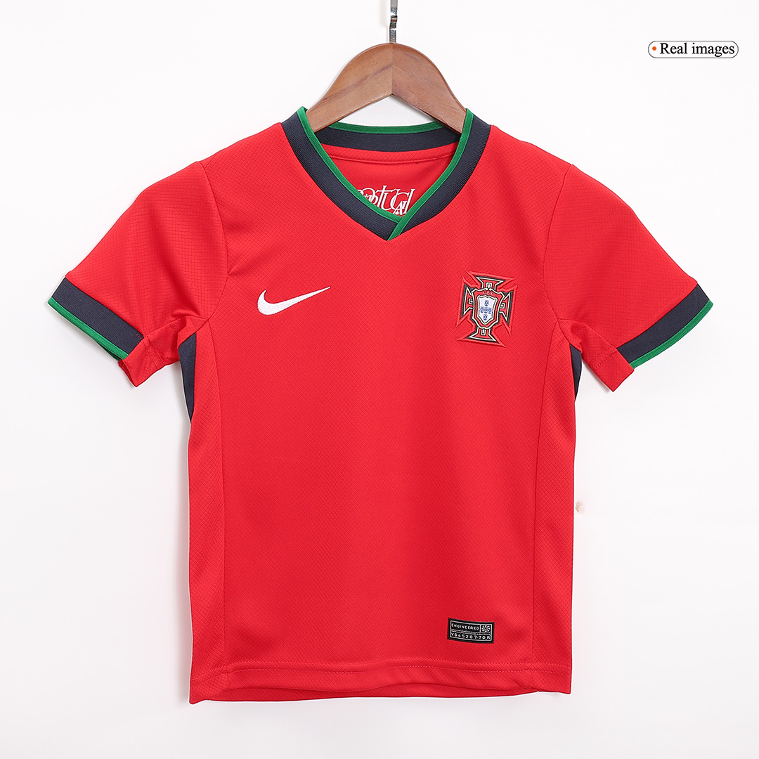 Portugal Home Jersey Kit EURO 2024 Kids(Jersey+Shorts)