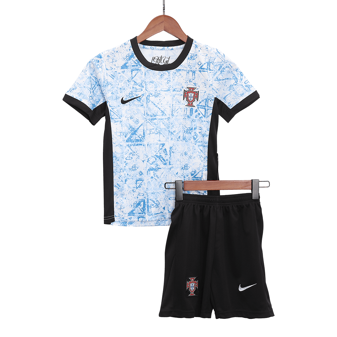 Portugal Away Jersey Kit EURO 2024 Kids(Jersey+Shorts)