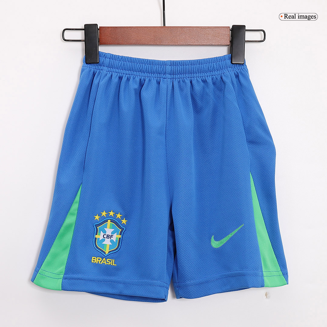 Brazil Home Jersey Kit Copa America 2024 Kids(Jersey+Shorts)