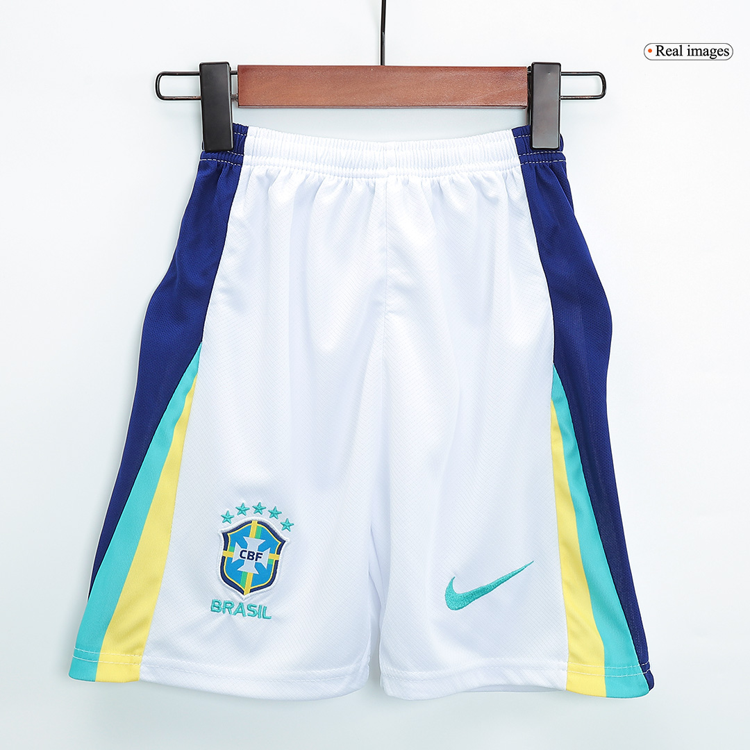 Brazil Away Jersey Kit Copa America 2024 Kids(Jersey+Shorts)