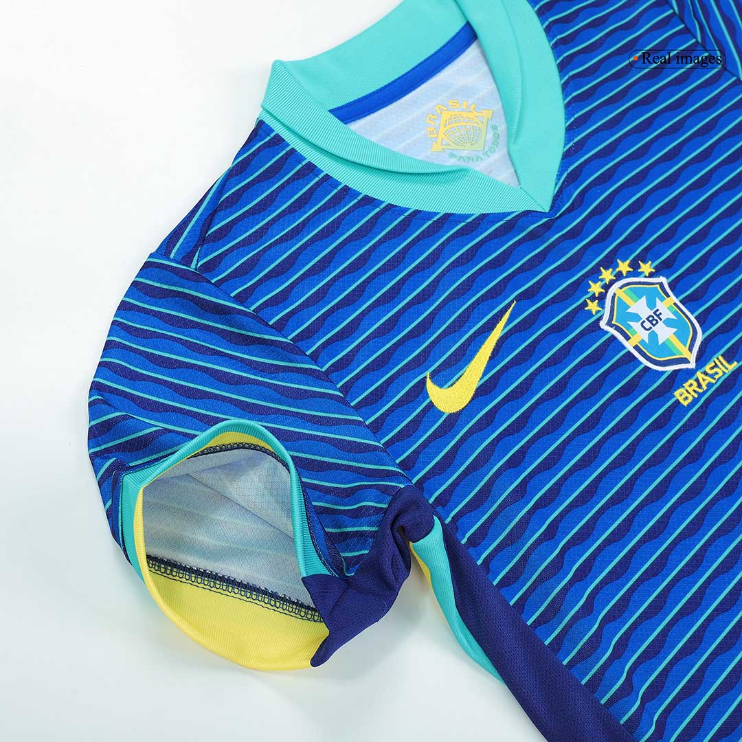 Brazil Away Jersey Kit Copa America 2024 Kids(Jersey+Shorts)