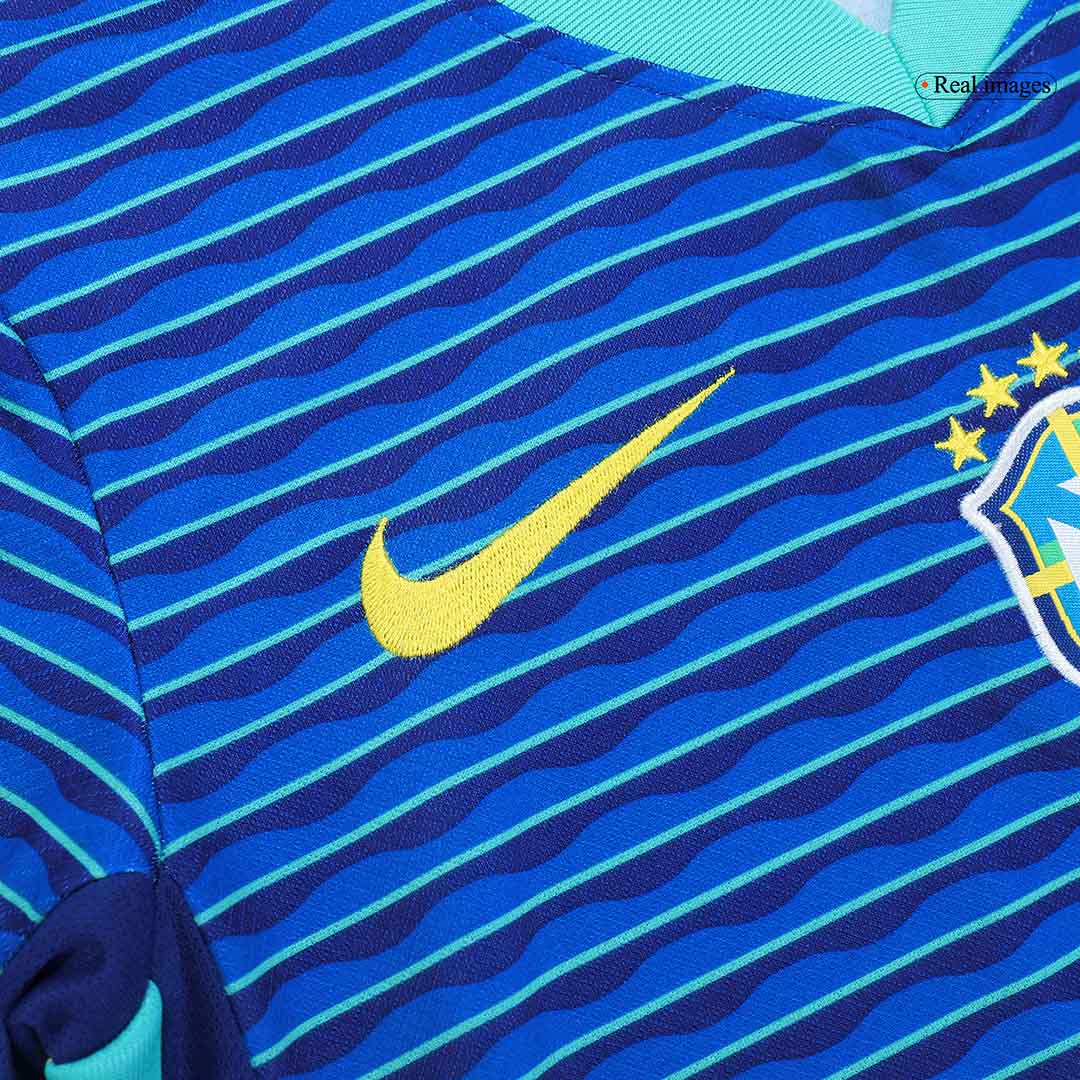 Brazil Away Jersey Kit Copa America 2024 Kids(Jersey+Shorts)