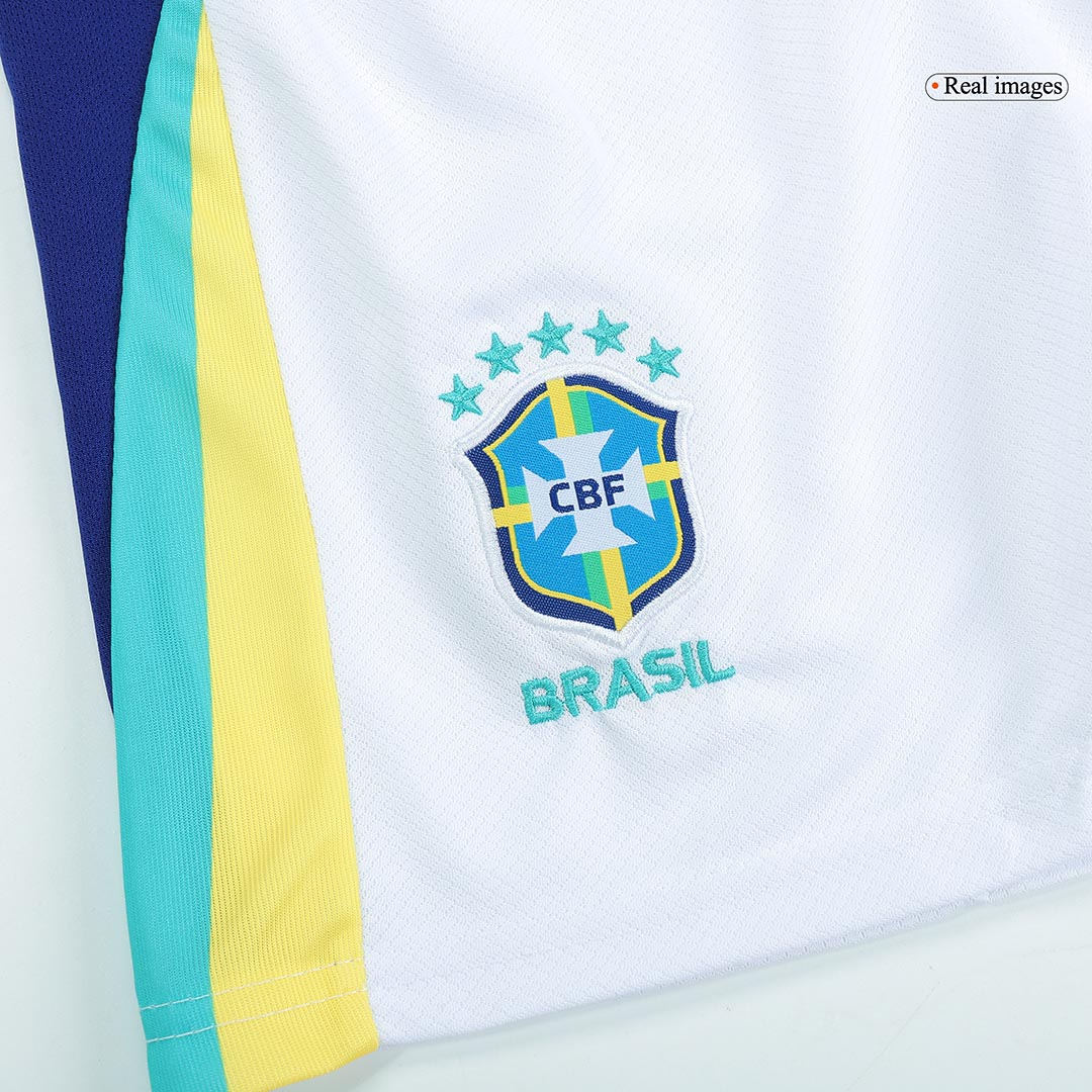 Brazil Away Jersey Kit Copa America 2024 Kids(Jersey+Shorts)