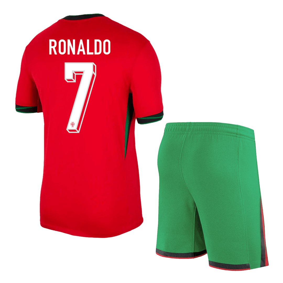 Portugal RONALDO #7 Home Jersey Kit EURO 2024 (Jersey+Shorts)