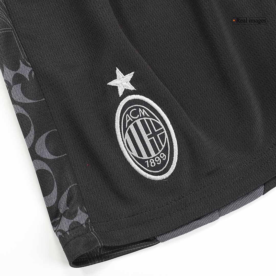 AC Milan x Pleasures Fourth Away Jersey Kit 2023/24 Kids(Jersey+Shorts)