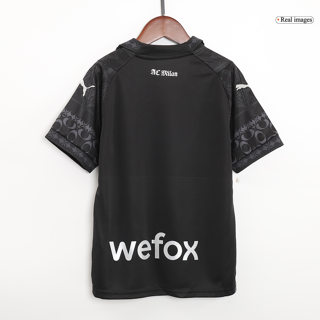 AC Milan x Pleasures Fourth Away Jersey Kit 2023/24 Kids(Jersey+Shorts)
