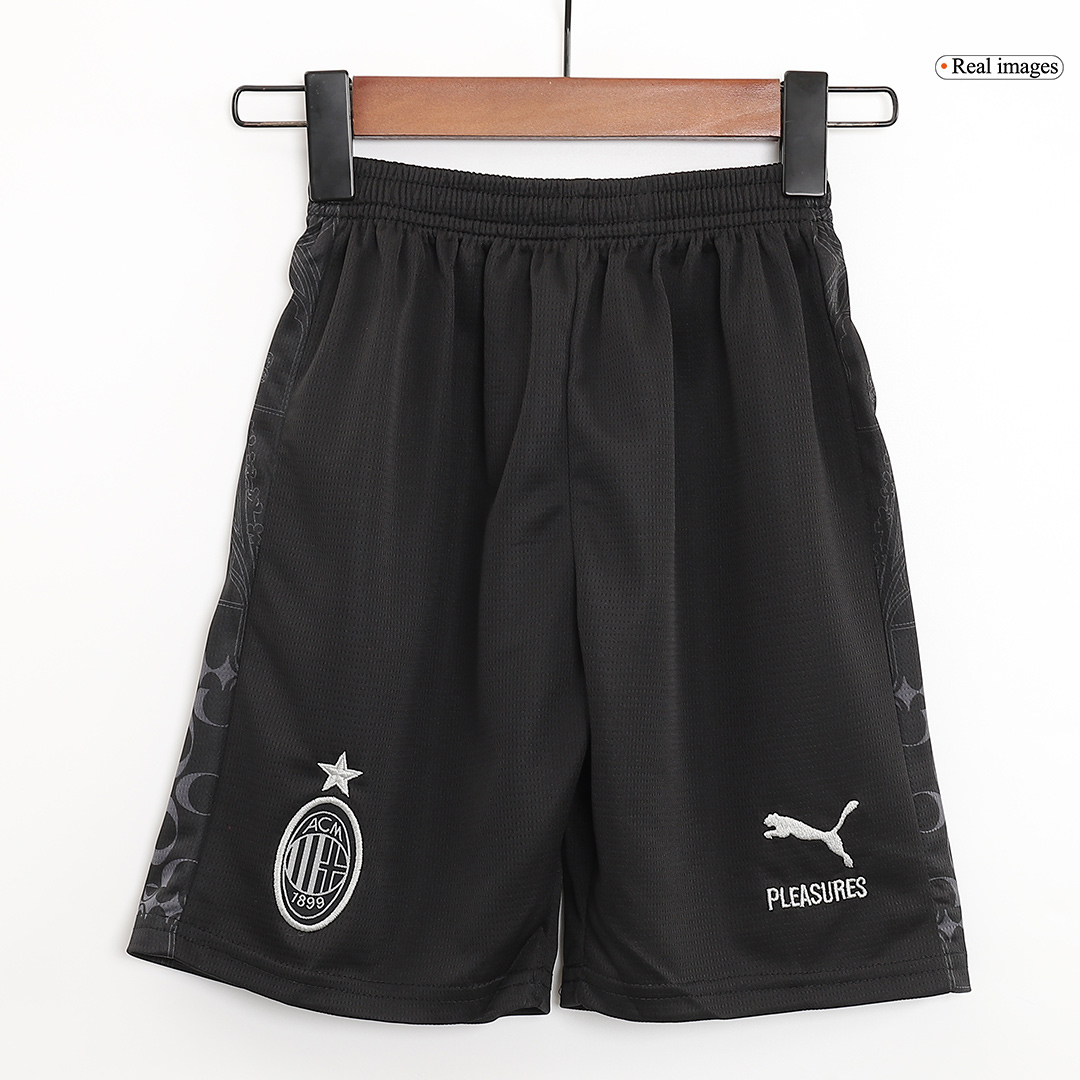 AC Milan x Pleasures Fourth Away Jersey Kit 2023/24 Kids(Jersey+Shorts)