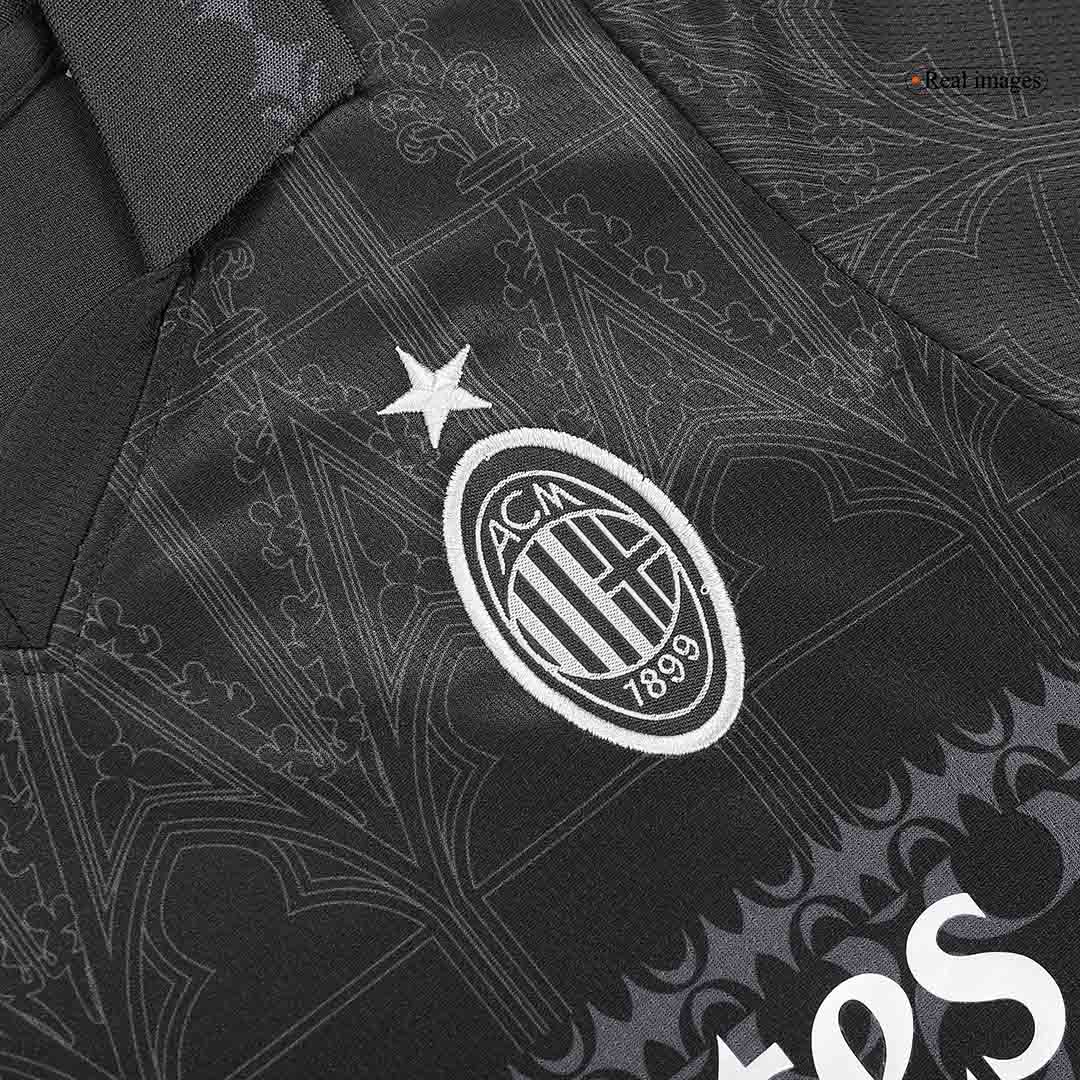 AC Milan x Pleasures Fourth Away Jersey Kit 2023/24 Kids(Jersey+Shorts)