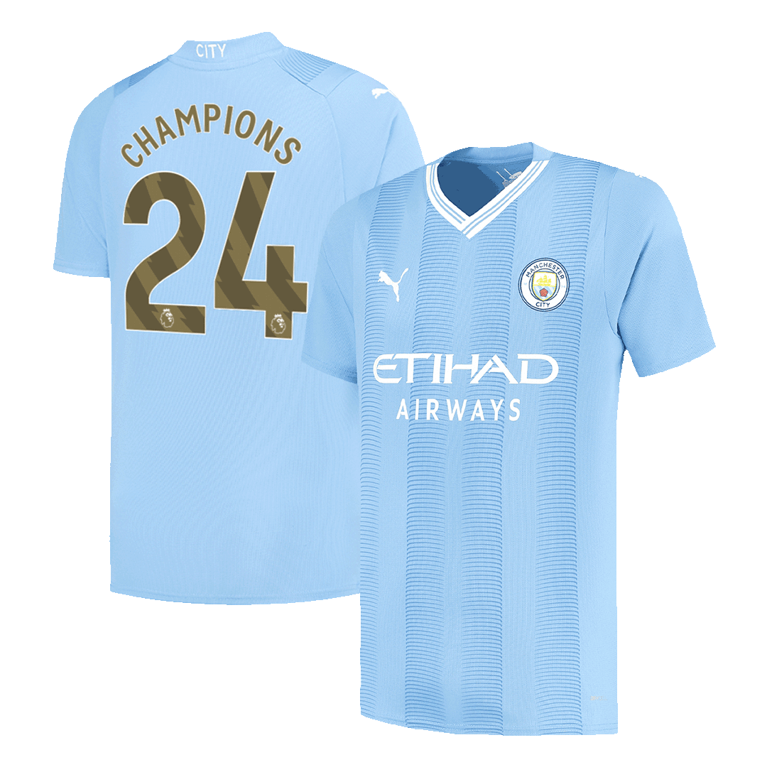 Manchester City CHAMPIONS #24 Home Jersey 2023/24
