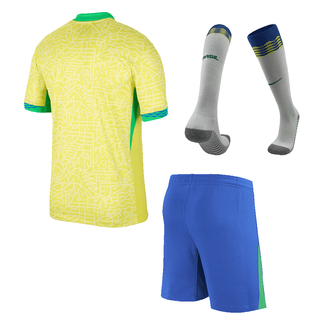 Brazil Home Jersey Kit Copa America 2024 (Jersey+Shorts+Socks)