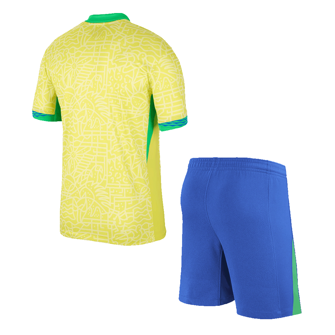 Brazil Home Jersey Kit 2024 (Jersey+Shorts)