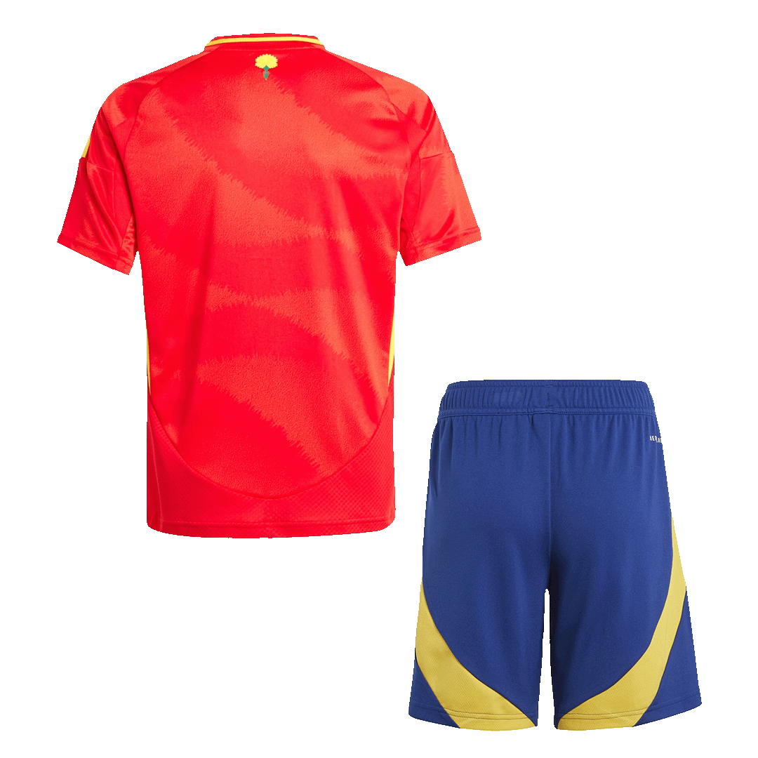 Spain Home Jersey Kit EURO 2024 Kids(Jersey+Shorts)