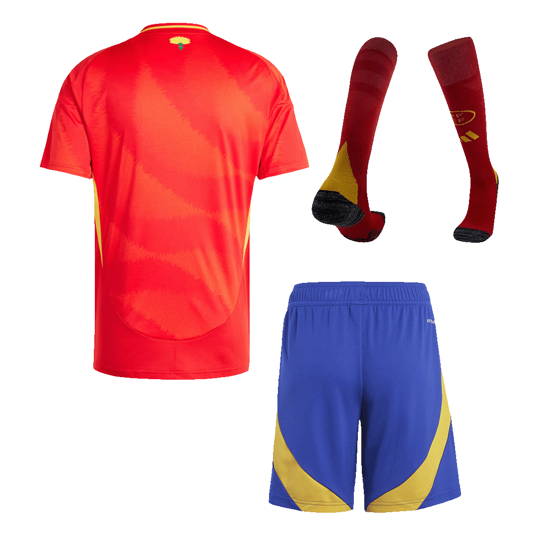 Spain Home Jersey Kit EURO 2024 (Jersey+Shorts+Socks)