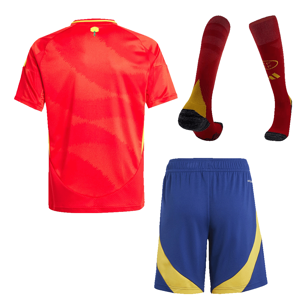 Spain Home Jersey Kit EURO 2024 Kids(Jersey+Shorts+Socks)