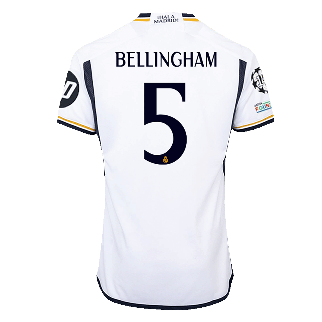 Real Madrid BELLINGHAM #5 Home Jersey Authentic 2023/24 - UCL FINAL
