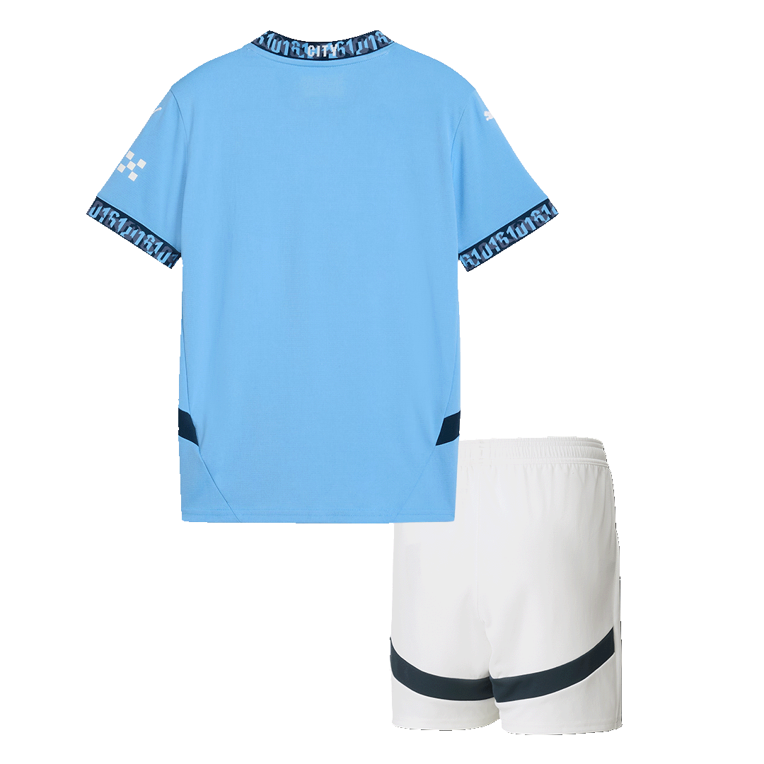Manchester City Home Jersey Kit 2024/25 Kids(Jersey+Shorts)