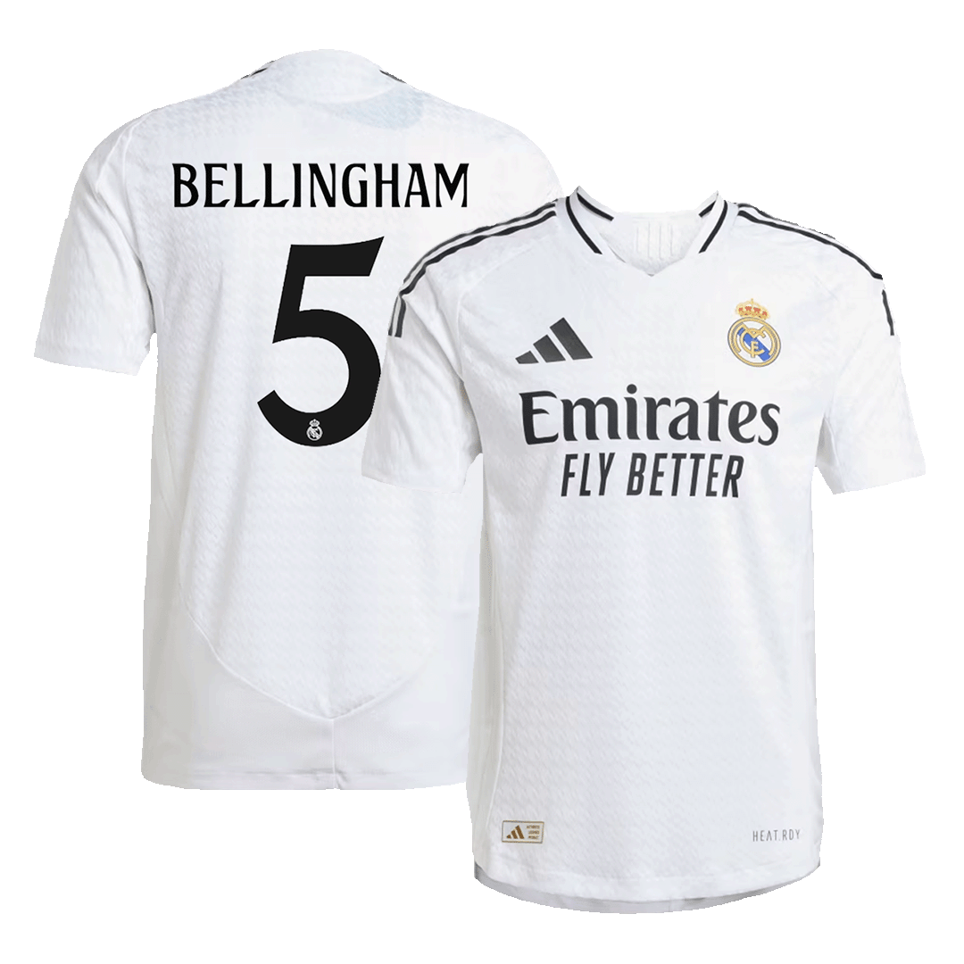 Real Madrid BELLINGHAM #5 Home Jersey Authentic 2024/25