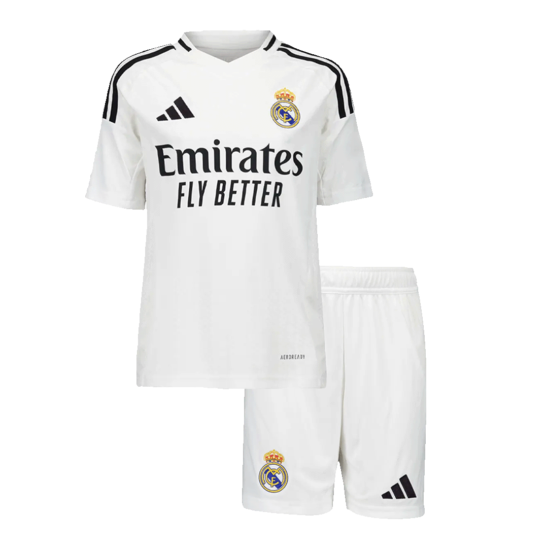 Real Madrid Home Jersey Kit 2024/25 Kids(Jersey+Shorts)