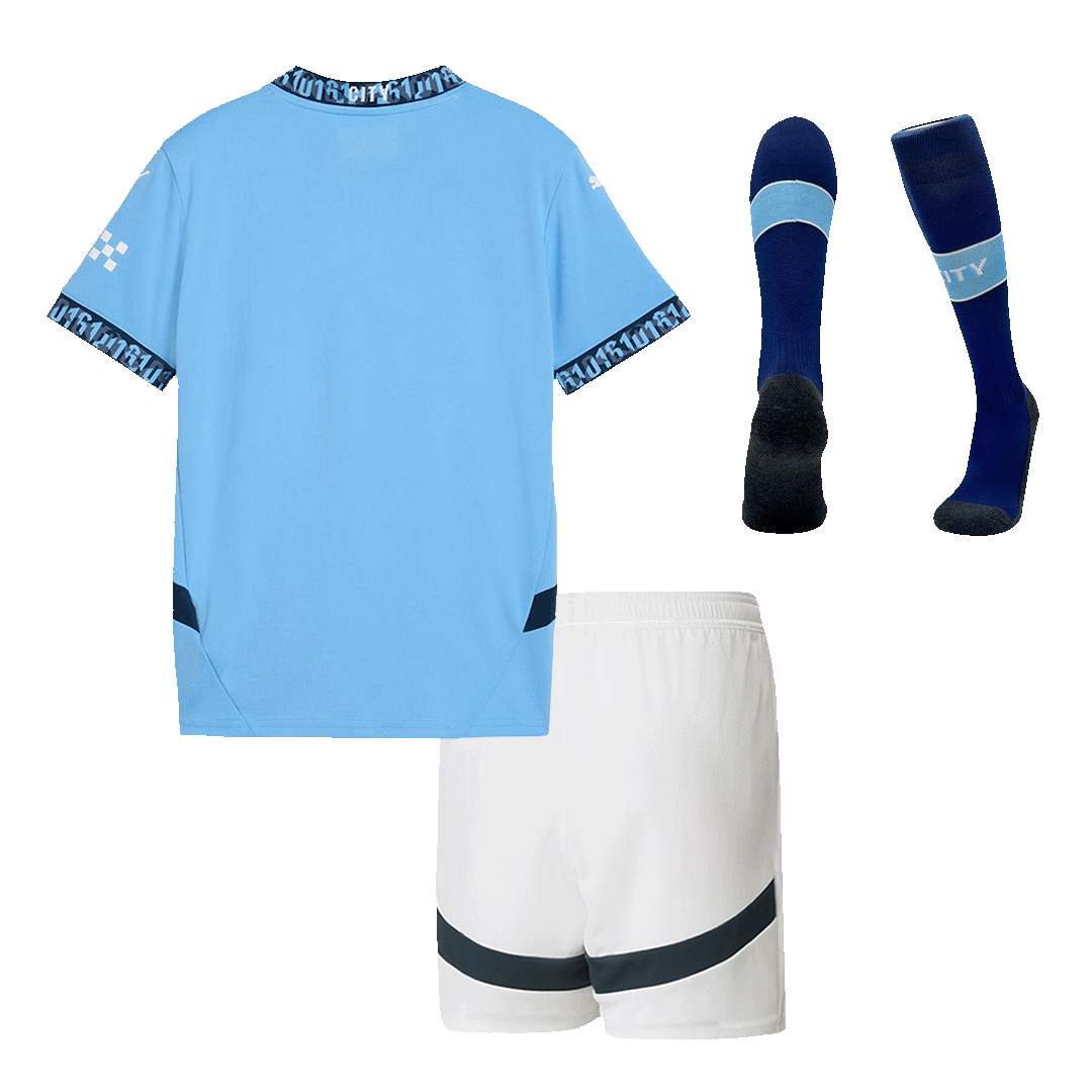 Manchester City Home Jersey Kit 2024/25 Kids(Jersey+Shorts+Socks)