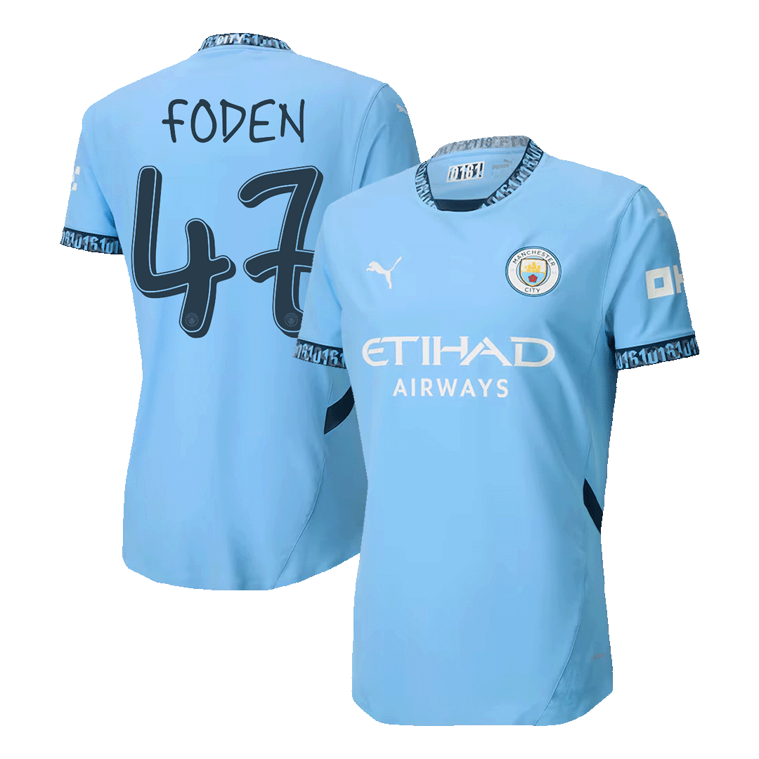 Manchester City FODEN #47 Home Jersey Authentic 2024/25 - UCL Edition