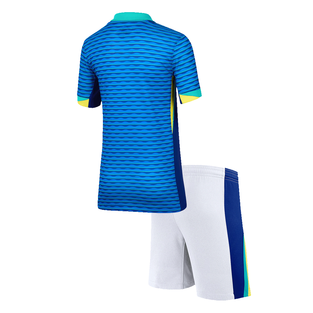 Brazil Away Jersey Kit Copa America 2024 Kids(Jersey+Shorts)