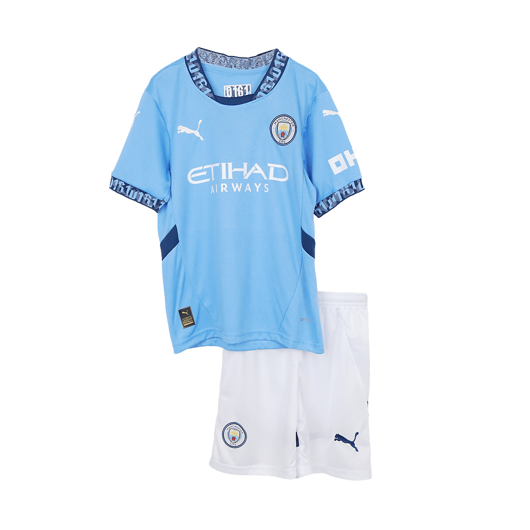 Manchester City Home Jersey Kit 2024/25 Kids(Jersey+Shorts)