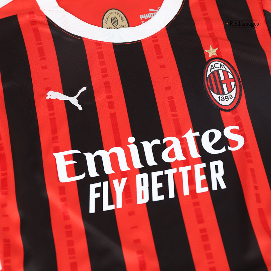 AC Milan Home Jersey Kit 2024/25 Kids(Jersey+Shorts)