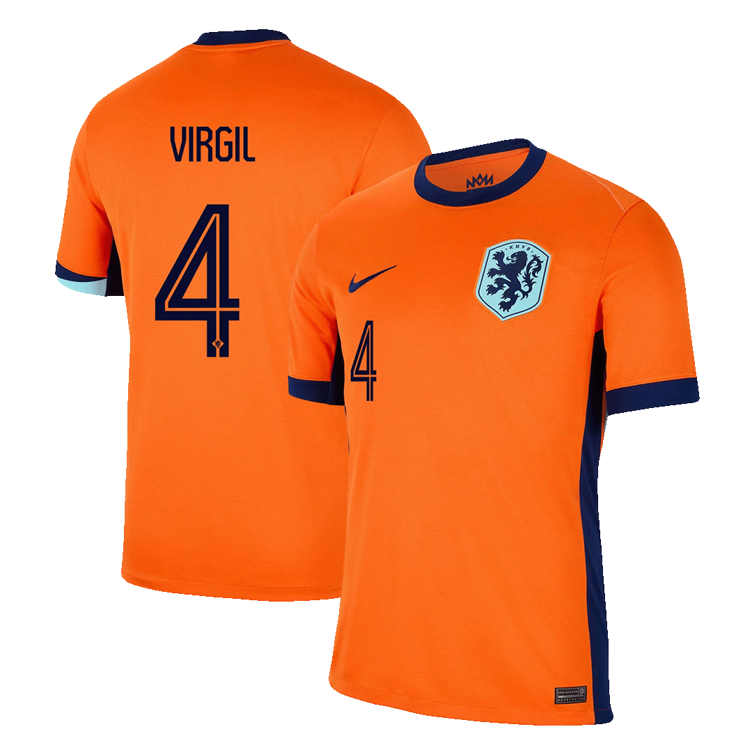 Netherlands VIRGIL #4 Home Jersey EURO 2024