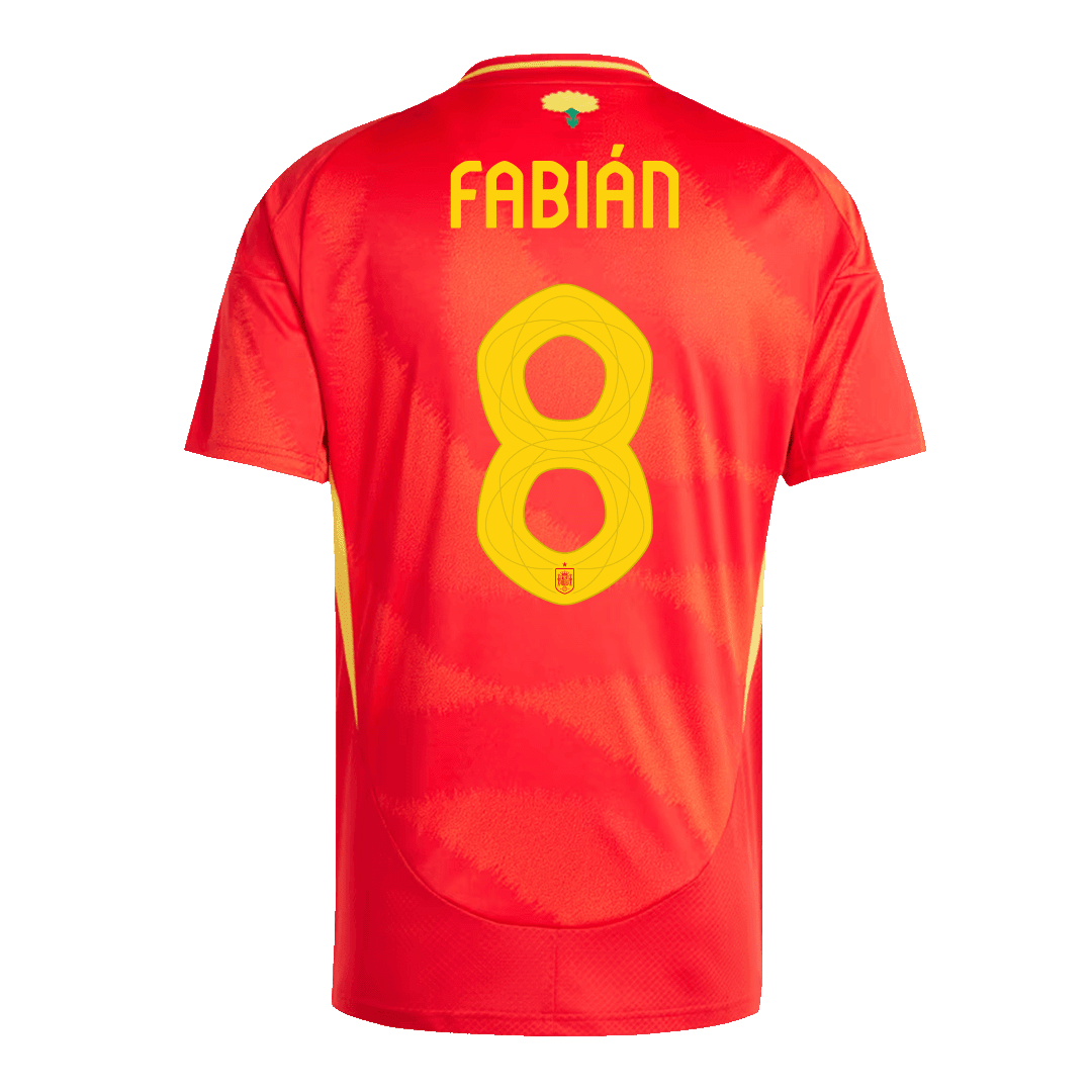 Spain FABIÁN #8 Home Jersey EURO 2024