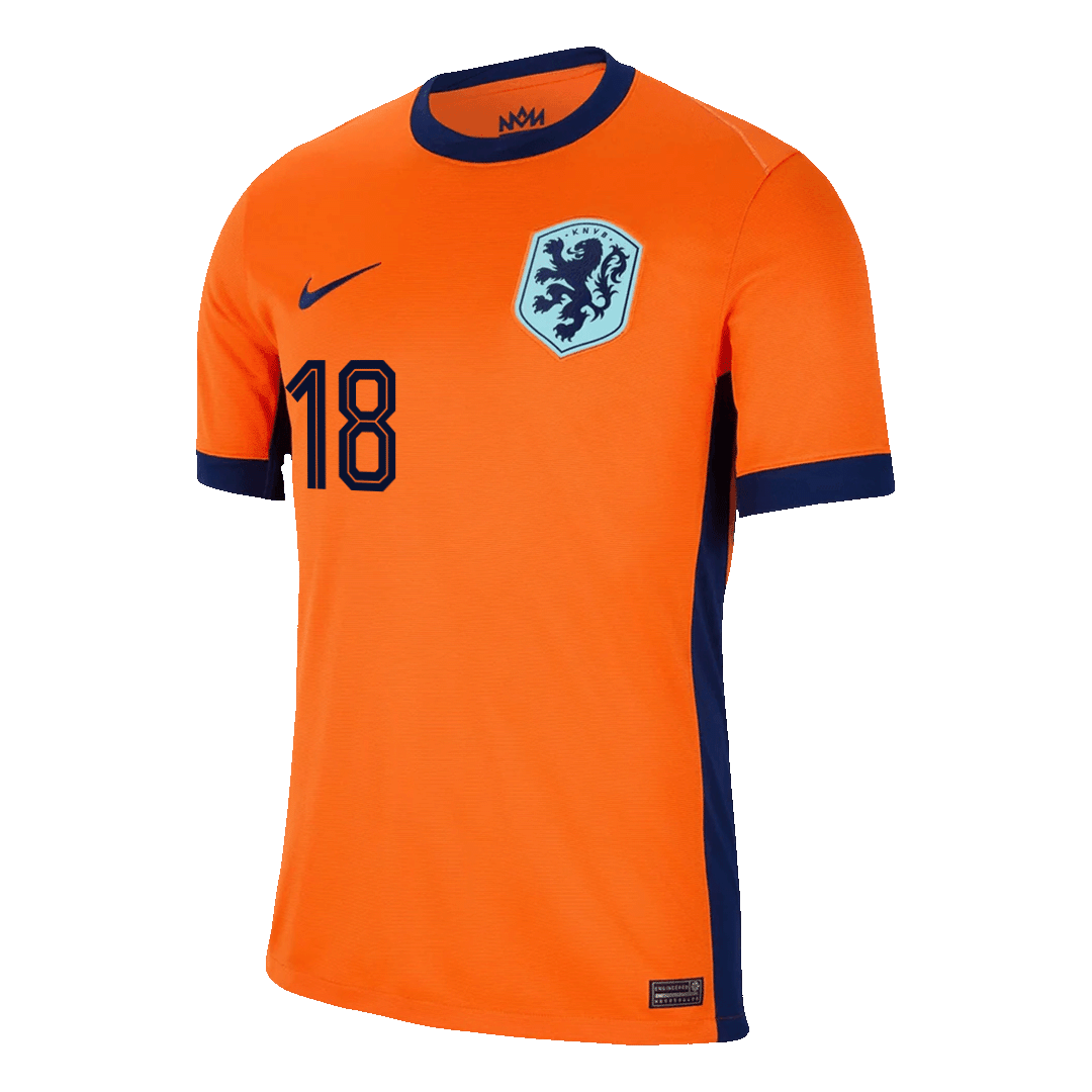 Netherlands MALEN #18 Home Jersey EURO 2024