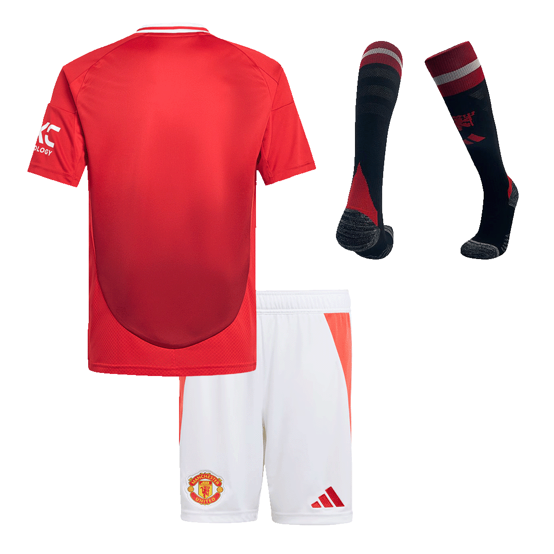 Manchester United Home Jersey Kit 2024/25 Kids(Jersey+Shorts+Socks)