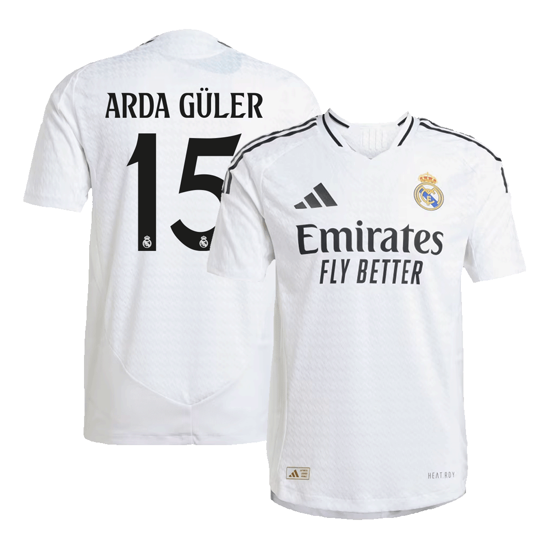 Real Madrid ARDA GÜLER #15 Home Jersey Authentic 2024/25