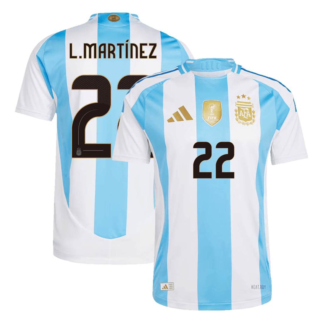 Argentina L.MARTÍNEZ #22 Home Jersey Authentic 2024