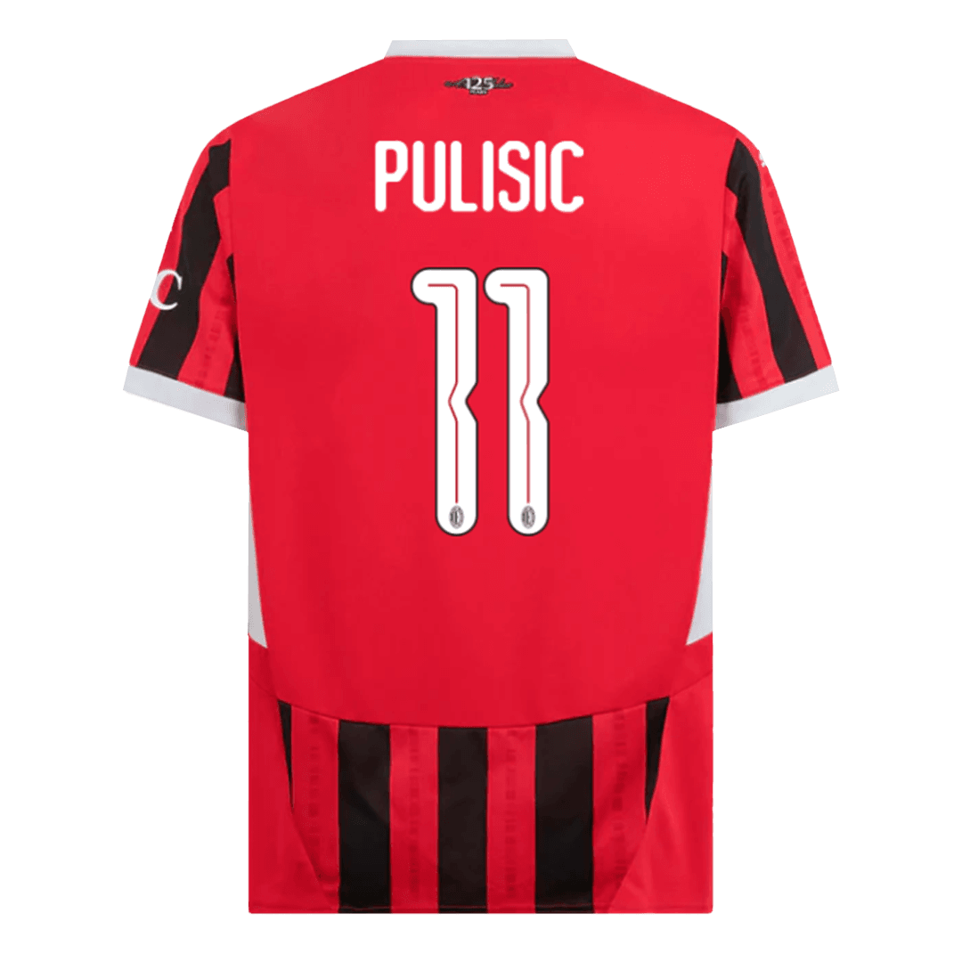 AC Milan PULISIC #11 Home Jersey 2024/25 - UCL Edition