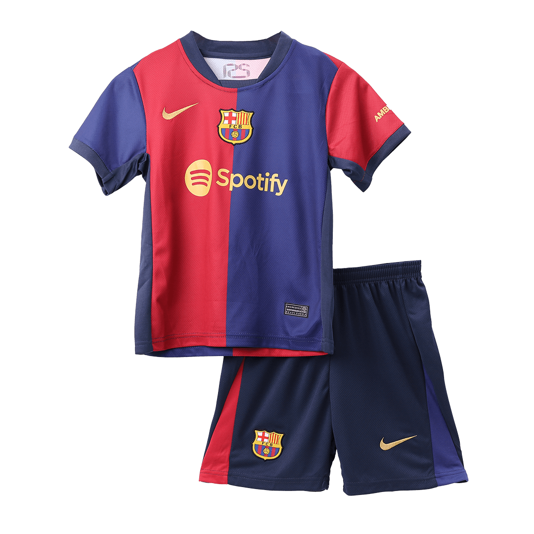Barcelona Home Jersey Kit 2024/25 Kids(Jersey+Shorts)