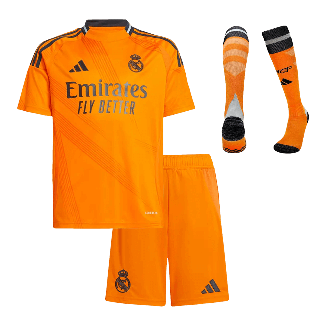 Real Madrid Away Jersey Kit 2024/25 Kids(Jersey+Shorts+Socks)